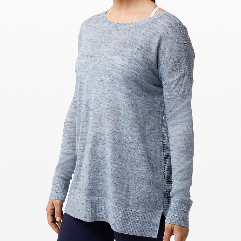 lululemon athletica Lightweight Scoop Neck Sweater - Heathered Light Blue